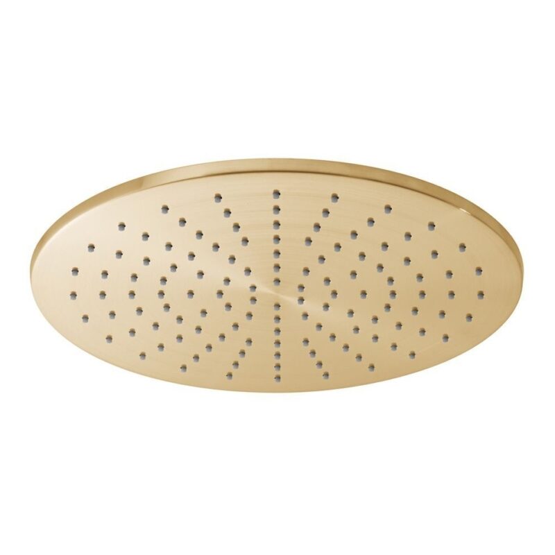 Vado Brushed Gold Easy Clean Round Shower Head 300mm