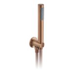 Vado Brushed Bronze Round Mini Shower Kit with Integrated Outlet & Bracket
