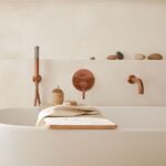 Vado Brushed Bronze Round Mini Shower Kit with Integrated Outlet & Bracket