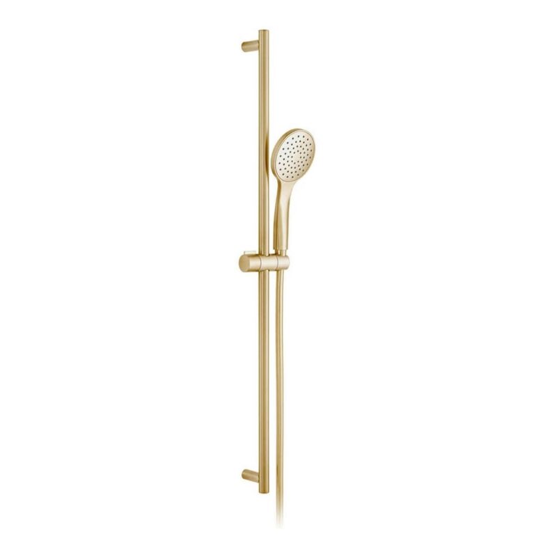 Vado Atmosphere Brushed Gold Slide Rail Kit with Air-Injection Handset