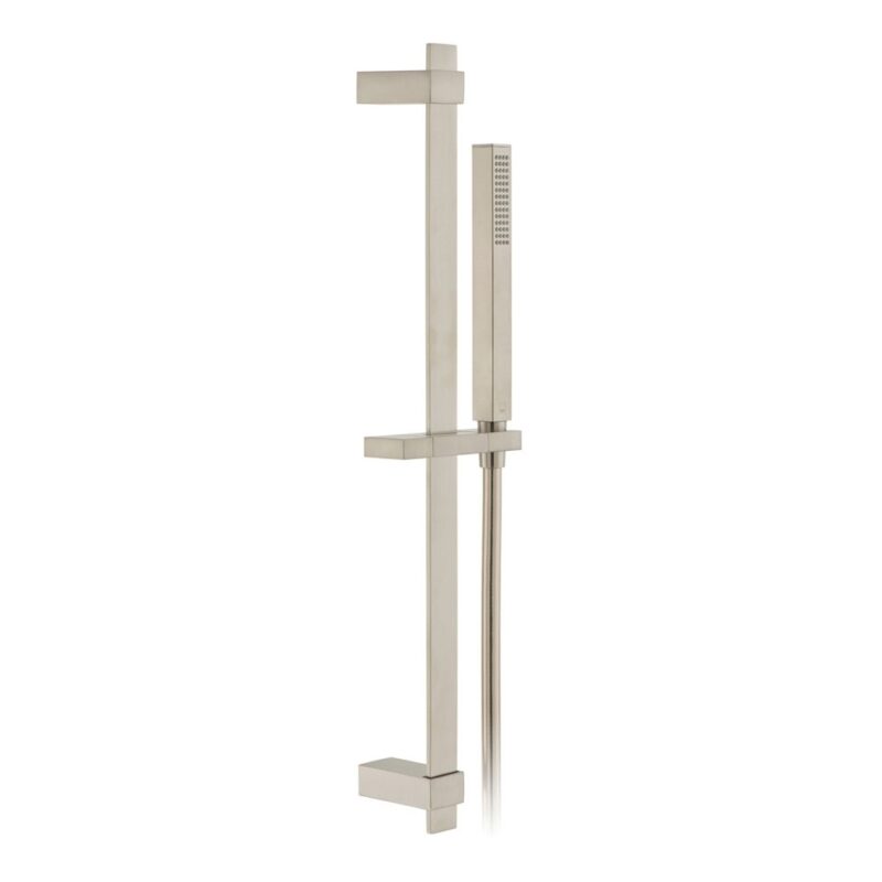 Vado Brushed Nickel Square Slide Rail Kit 600mm