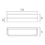 Vado Shama Brushed Nickel Towel Bar