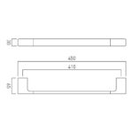 Vado Shama Brushed Nickel Towel Rail 450mm