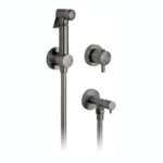 Vado Brushed Black Shattaf Kit with Concealed Thermostatic Mixing Valve