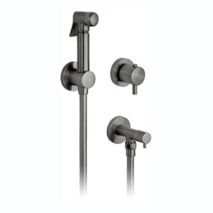 Vado Brushed Black Shattaf Kit with Concealed Thermostatic Mixing Valve