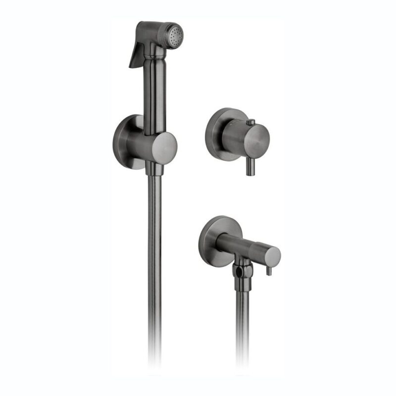 Vado Brushed Black Shattaf Kit with Concealed Thermostatic Mixing Valve Vado Brushed Black Shattaf Kit with Concealed Thermostatic Mixing Valve