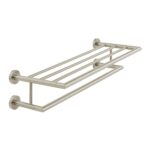 Vado Spa Brushed Nickel Towel Shelf 600mm