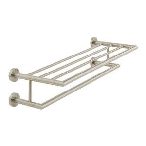 Vado Spa Brushed Nickel Towel Shelf 600mm