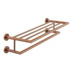 Vado Spa Brushed Bronze Towel Shelf 600mm