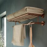 Vado Spa Brushed Bronze Towel Shelf 600mm