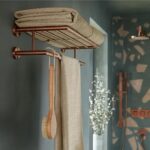 Vado Spa Brushed Bronze Towel Shelf 600mm