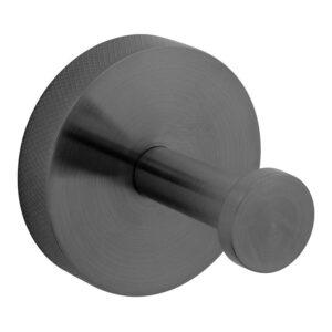 Vado Spa Knurled Brushed Black Robe Hook