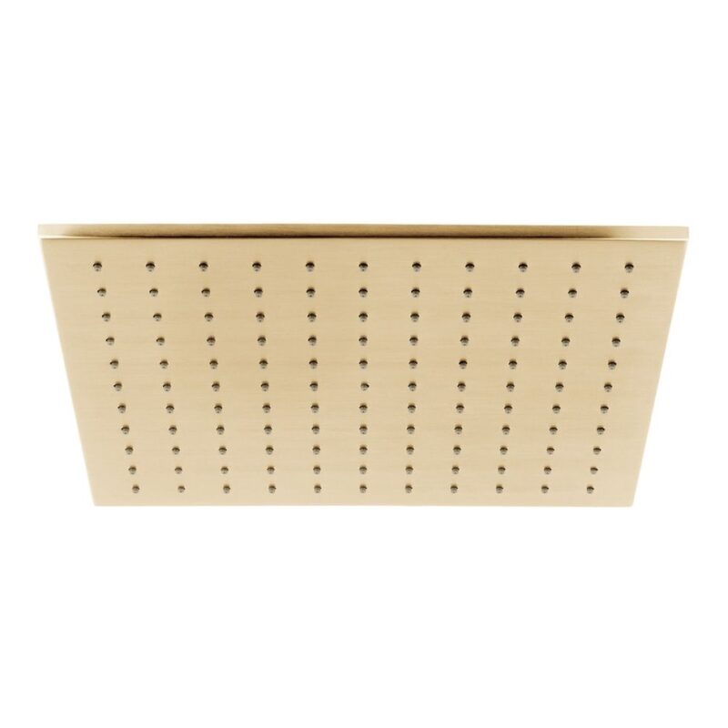 Vado Brushed Gold Easy Clean Square Shower Head 300mm Vado Brushed Gold Easy Clean Square Shower Head 300mm