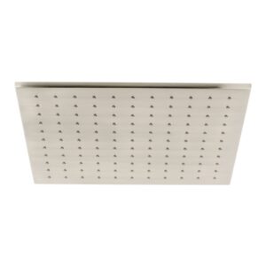 Vado Brushed Nickel Easy Clean Square Shower Head 300mm