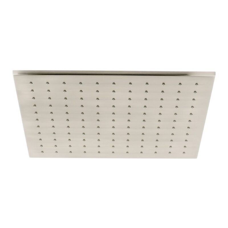 Vado Brushed Nickel Easy Clean Square Shower Head 300mm