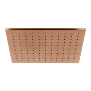 Vado Brushed Bronze Easy Clean Square Shower Head 300mm