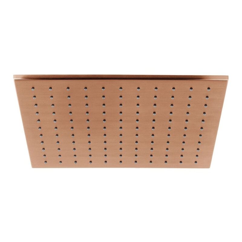 Vado Brushed Bronze Easy Clean Square Shower Head 300mm