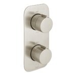 Vado Tablet Altitude Brushed Nickel Vertical Concealed 2 Outlet, 2 Handle All-Flow Valve