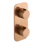 Vado Tablet Altitude Brushed Bronze Vertical 2 Outlet, 2 Handle All-Flow Shower Valve