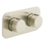 Vado Tablet Altitude Brushed Nickel Horizontal 2 Outlet, 2 Handle All-Flow Shower Valve