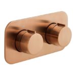 Vado Tablet Altitude Brushed Bronze Horizontal Concealed 2 Outlet, 2 Handle All-Flow Valve