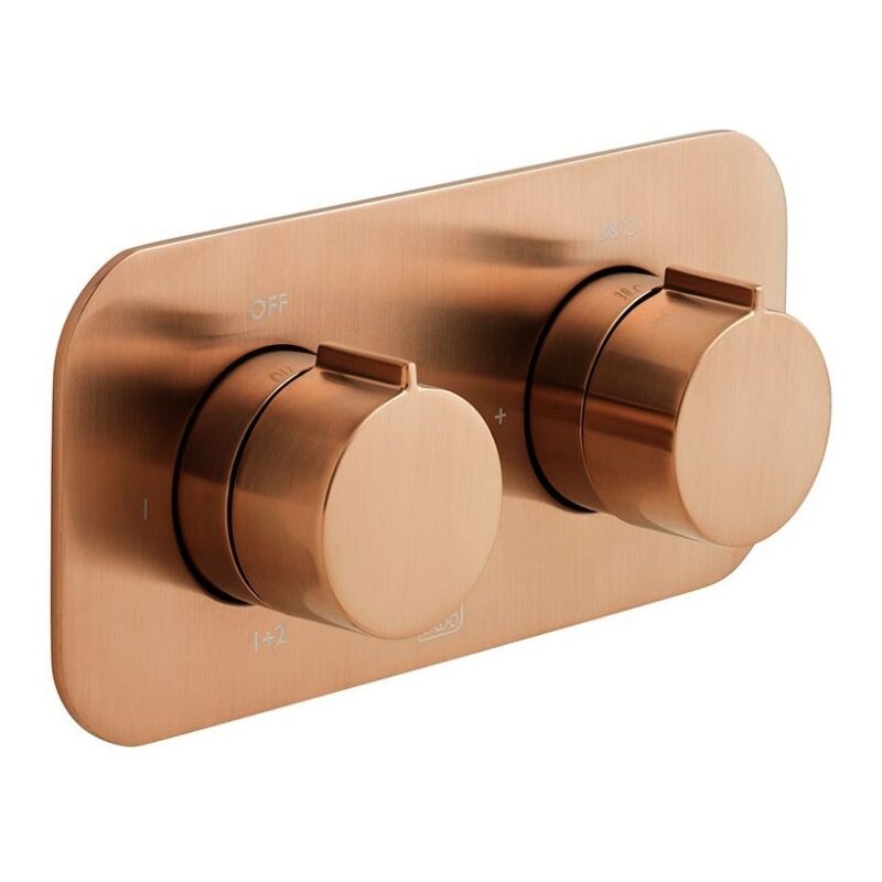 Vado Tablet Altitude Brushed Bronze Horizontal Concealed 2 Outlet, 2 Handle All-Flow Valve Vado Tablet Altitude Brushed Bronze Horizontal Concealed 2 Outlet, 2 Handle All-Flow Valve