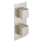 Vado Tablet Notion Brushed Nickel Vertical 2 Outlet, 2 Handle All-Flow Shower Valve