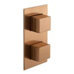 Vado Tablet Notion Brushed Bronze Vertical 2 Outlet, 2 Handle All-Flow Shower Valve