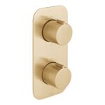 Vado Tablet Altitude Brushed Gold Vertical Concealed 1 Outlet, 2 Handle Valve