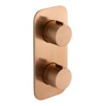 Vado Tablet Altitude Brushed Bronze Vertical Concealed 1 Outlet, 2 Handle Valve