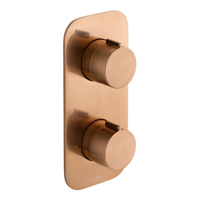 Vado Tablet Altitude Brushed Bronze Vertical Concealed 1 Outlet, 2 Handle Valve