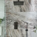 Vado Zone Brushed Black 2 Button 2 Outlet Vertical Shower Valve