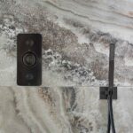 Vado Zone Brushed Black 2 Button 2 Outlet Vertical Shower Valve