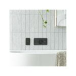 Vado Zone Brushed Black 2 Button 2 Outlet Horizontal Shower Valve