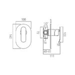 Vado Kovera Manual Shower Valve
