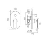 Vado Kovera Manual Shower Valve with Diverter