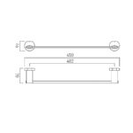 Vado Kovera Towel Rail 450mm