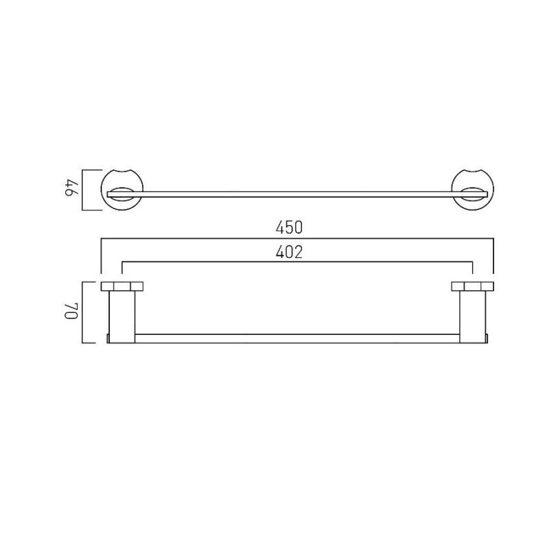 Vado Kovera Towel Rail 450mm