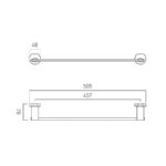 Vado Kovera Double Towel Rail 500mm