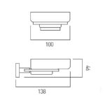 Vado Level Frosted Glass Soap Dish & Holder