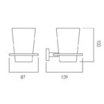 Vado Level Frosted Glass Tumbler & Holder