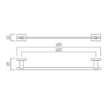 Vado Level Towel Rail 450mm
