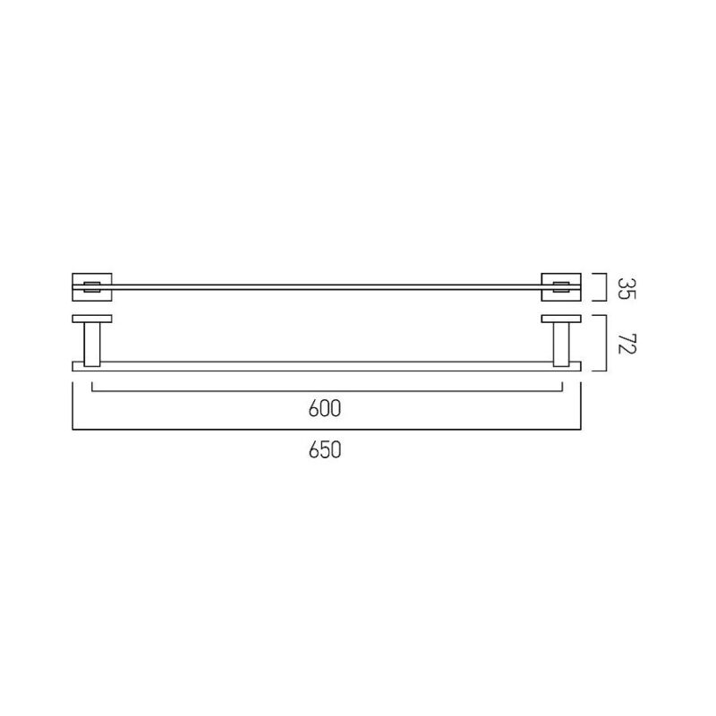 Vado Level Towel Rail 650mm