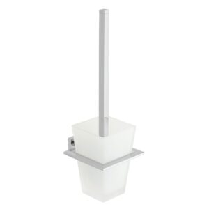 Vado Level Toilet Brush & Frosted Glass Holder