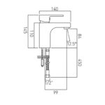 Vado Life Mini Mono Basin Mixer