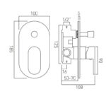 Vado Life Manual Shower Valve with Diverter