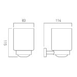 Vado Life Frosted Glass Tumbler & Holder