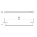 Vado Life Towel Rail 450mm