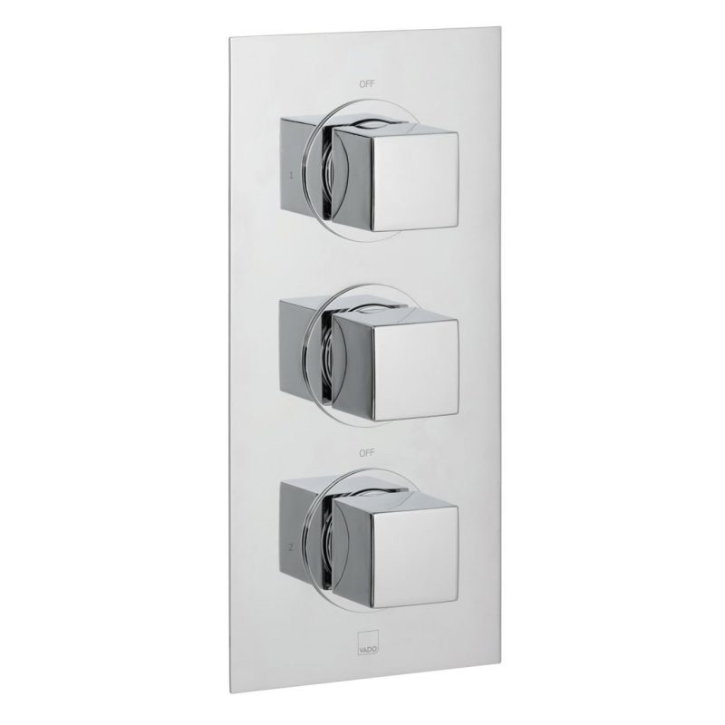 Vado Mix 2 Outlet, 3 Handle Thermostatic Shower Valve