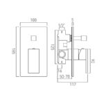 Vado Notion Manual Shower Valve with Diverter